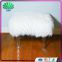 Popular Cheap Acrylic White Cover Stool White High Quality Fur Cover Stool Plexiglass Ottomans With Clear Legs