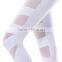 Plaid Sexy Mesh Polyester Spandex Yoga Pants