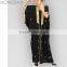Latest Abaya Designs 2015 Gold Embroidered Black Abaya HSD1501