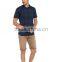 Navy Short Sleeve Buttonless Men Model Shirt