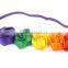 A32 aliepress new children's hair with 6 roses with 12 color fine elastic Headband Tiara