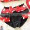 Three pieces with swimming cap bow-knot cute pretty 2017 children swimwear