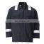 Industrial Poly/cotton 3m reflective blue safety reflective jacket /clothing