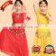 BestDance Belly Dance Costume for Children Set Outfit Shiny Top Hip Scarf Veil