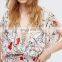 Ladies Printed Jumpsuit Long Flare Pants Jumpsuit Bandaged Playsuit