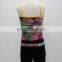 Chic confetti colour children girls stage latin jazz dance costume with top and pant ET-022