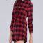 Long Sleeve Plaid Long Ladies' Shirt