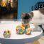 Amazon hot selling colorful bouncing ball with bell for cat playing rainbow ball for pet