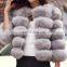 Wholesale Winter long sleeve faux fox fur coats for women trendy