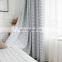 Wholesale luxurious beautiful black white checked printing shading blackout blind window curtain for the living room