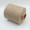weaving yarn supplies ne12s/1 of recycled 60/40 polyester-cotton light brown colored yarn