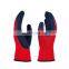 Cut-resistant gloves for industrial work with wrinkle latex coating
