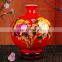 China Red Wheat-Straw Ceramic Pomegranate Vase
