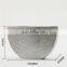 Home Modern Nordic Luxury Decoration Stripe Ceramic Silver Flat Vase