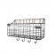 K&B hot sale guaranteed quality modern style black metal wall storage with hooks