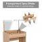 Dressing table set padded flip stool mirrored