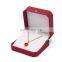 Custom Logo Octagonal Shape Red Color  Pu Leather Ring Pendant Earrings Box