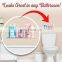 Bathroom Shelves Wall Mount Clear Acrylic Bathroom Storage Rack  with 3 Sections