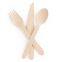Food Grade Compostable Disposable Wooden Cutlery Utensils Set 16cm Birch Wood Knives
