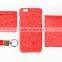 High Quality Red color Genuine Real Ostrich leather Short Wallet for Women
