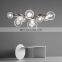 Unique Luxury Modern Style LED Pendant Light Glass Smoky Balls Ceiling Hanging Light Gold Indoor Decoration Chandelier