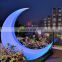 Color Changing Remote Control Outdoor LED patio swing outdoor garden event party led furniture Moon seasaw hanging LED Swing
