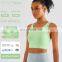 Fixed Pads Contrasting Colors Custom Sports Bras Racer Back High Impact Gym Tops