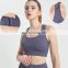 Plus Size Custom Logo Adjustable Shoulder Straps Shockproof Yoga Gym Bra Back Hook Fixed Fads Women Fitness Training Bra Top