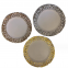 13 inch Wholesale Cheap Party Dinnerware Plastic Floral Copper Rose Gold Silver Charger Plates Wedding