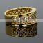 Grand Luxury Clear Zircon Crystals Gold Platinum Jewlery Ring Wedding Band