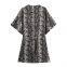 2025 New Fashionable Elegant Women's Animal Print Mini Dress