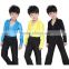 In stock cheap price latin dance wear for boys stage and dance wear boys ballroom latin dance wear (yellow/ black/ blue)