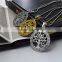 Vacuum plating silver rose gold round shape wholesale fashion jewelry tree of life pendant
