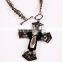 2015 New Arrived Cross Pendant Crystal Mosaic Necklace Black Vintage Necklace