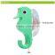 D512 Sea horse shaped Decorative self adhesive hook fashion wall hook cute plastic hook of ABS hook set