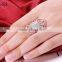 Newest Design sterling silver ring with micro pave setting and real silver rings and white diamonds silver ring