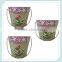 Square Iron with fabric bucket for christmas decoration