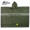 army green waterproof military rain poncho