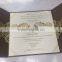 Jazzy style folio with ribbon and personal custom lace hot foil wedding invitations card                        
                                                Quality Choice