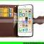 Hot Selling Leaf Clasp PU Leather Case for iphone 6 Stand Case Card Holder Wallet Case