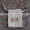 Custom Gift Pouch Velvet Bag with Drawstring for jewelry with beads and in silver logo