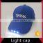 100% cotton color led baseball caps
