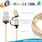 Nylon Braid 2 in 1 Multiple USB Fast Charging Cables