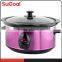 3.5L Pink slow cooker crock pot with GS ROHS certs