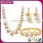 2016 Brand New Zircon Orange Gold Pakistani Artificial Bridal Jewelry Sets