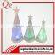 Fashion Design Glass Christmas Tree With Light
