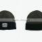 black wool custom beanie hats with label