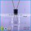 transparent empty reed diffuser glass bottle with Stainless steel home aroma air freshener bottle