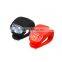 2 LED Colorful Bike Lights LED Silicone Front & Rear Warning Light
