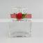 50ml pure clear cube perfume glass bottle